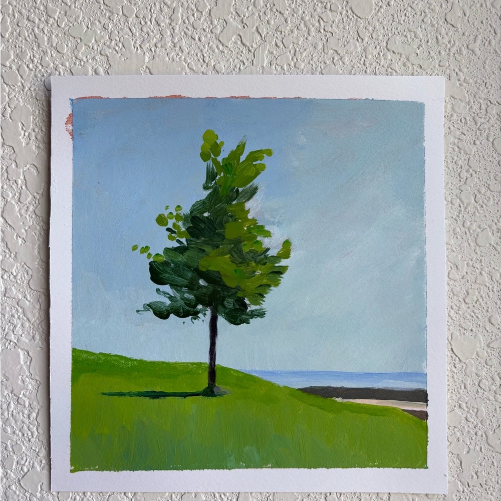 Green Tree Landscape Art